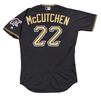 2016 Andrew McCutchen Game Used Pittsburgh Pirates Black Alternate Jersey Photo Matched To 23 Games For 3 Home Runs (MLB Authenticated & Sports Investors Authentication)